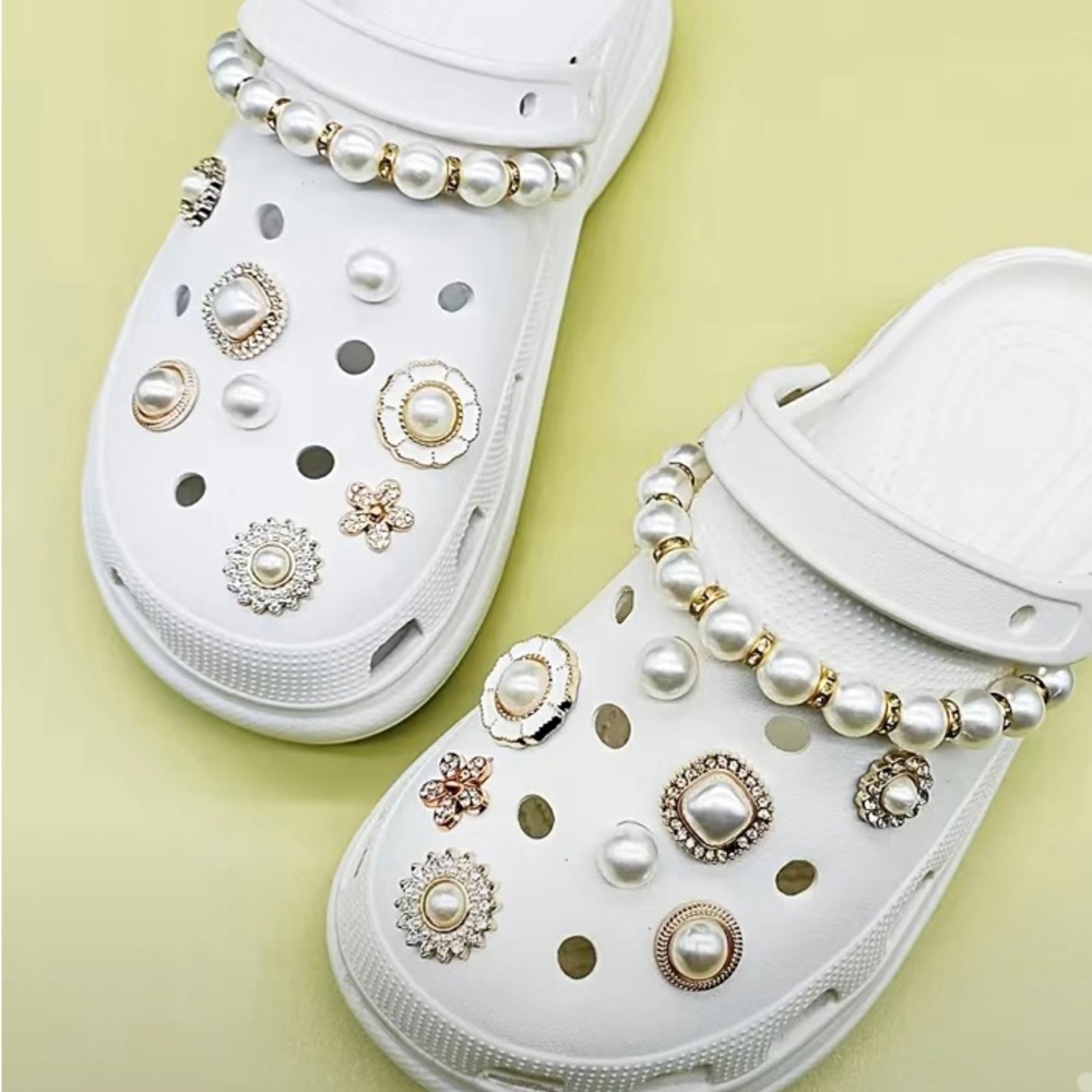 Pearl charm set for clogs/crocs